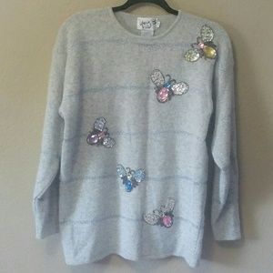 Vintage Glory B Gloria Furman Beetle Jewel Sweater